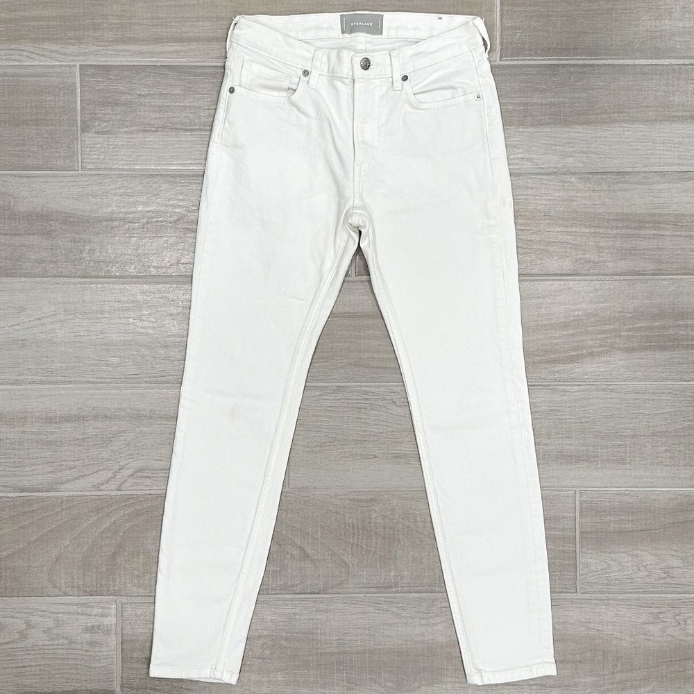 Everlane The Mid-Rise Skinny Ankle Jean in White Denim Women's Size 27